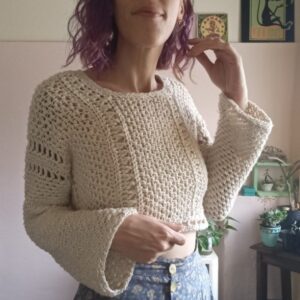patron sweater a crochet vertical en todos los talles