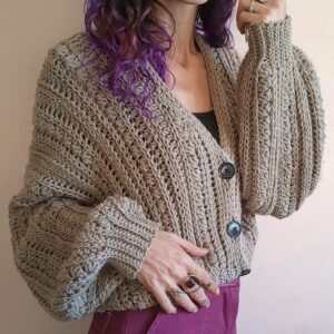 patron cardigan a crochet facil tejido vertical
