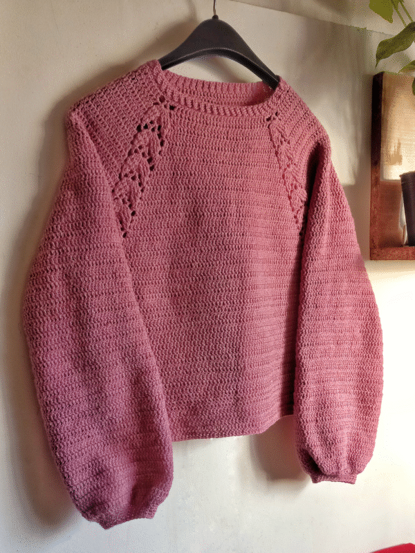 patron sweater a crochet top down sin costuras