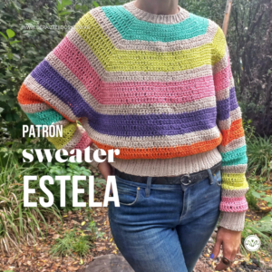 Sweater Estela | Sweater a crochet sin costuras en una pieza