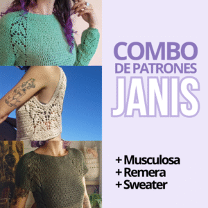 combo patrones a crochet sin costuras remera sweater y musculosa