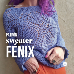 Sweater Fénix | Granny a crochet sin uniones con aguja