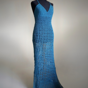 Vestido largo a crochet