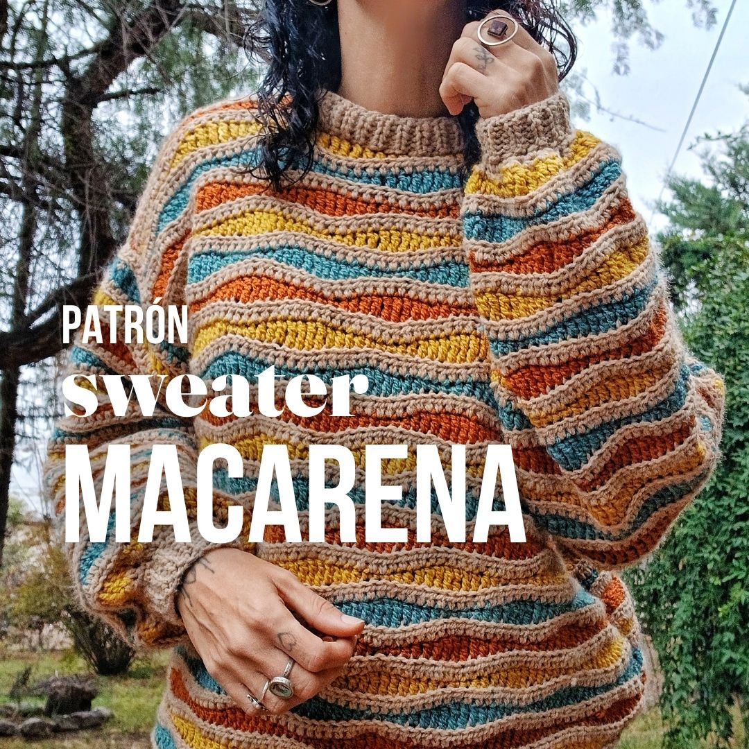 Sweater Macarena | Ondas de color a crochet